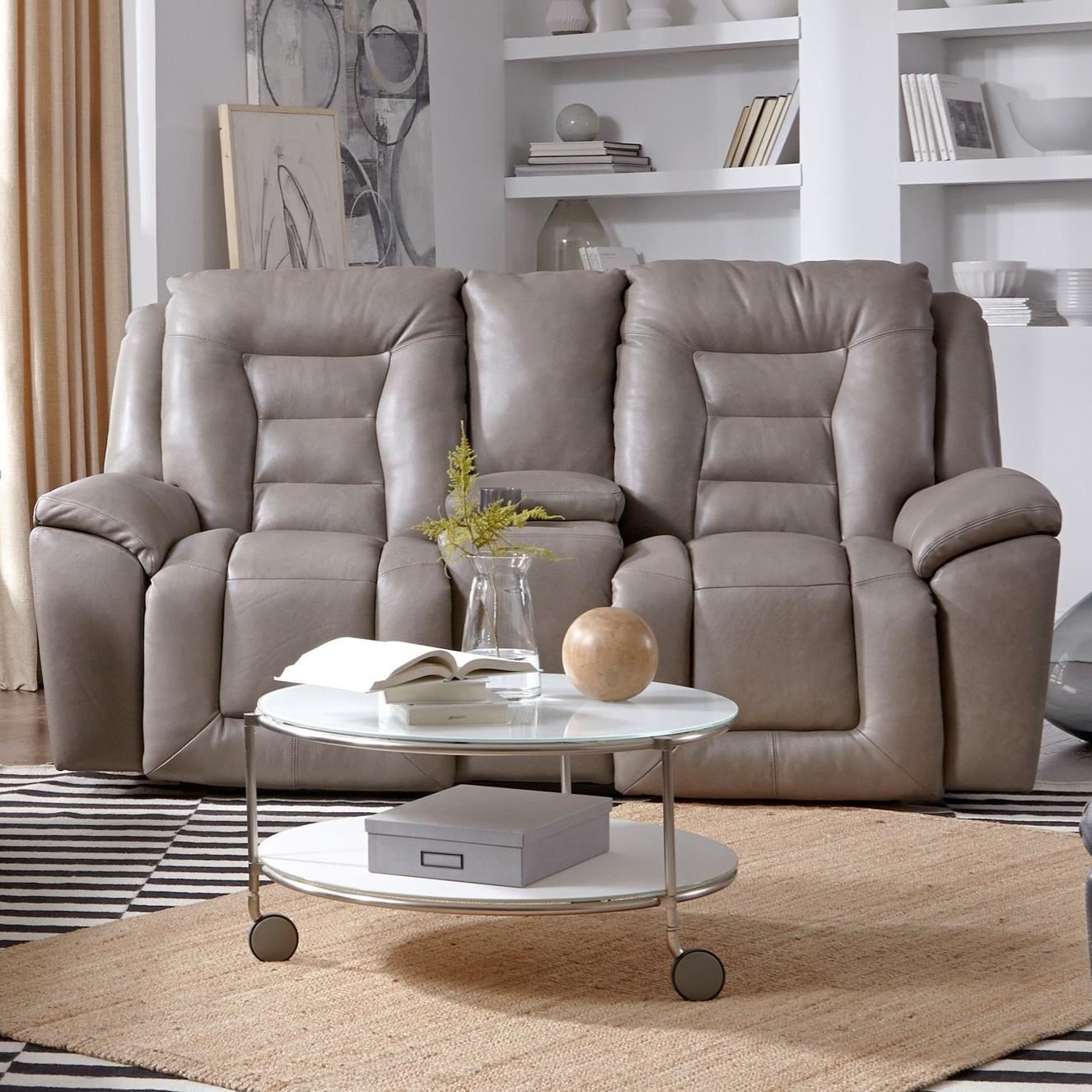 Dual outlet reclining sofa